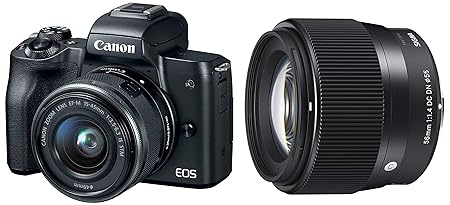 Canon EOS M50 24.1MP Digital Zoom Mirrorless Camera With EF-M 15-45 is STM Lens