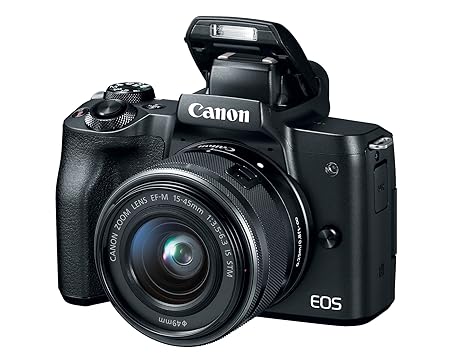 Canon EOS M50 24.1MP Digital Zoom Mirrorless Camera With EF-M 15-45 is STM Lens