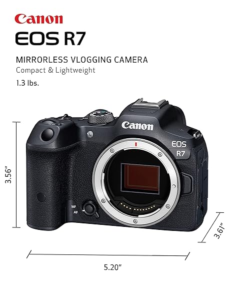 Canon EOS R7 325MP Mirrorless Digital Camera Body APS-C Sensor 30 FPS Next Gen Auto Focus