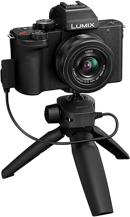 Panasonic Lumix G100 4K Mirrorless Camera With Bluetooth Tripod Grip 12-32mm Lens DC-G100VGW-K