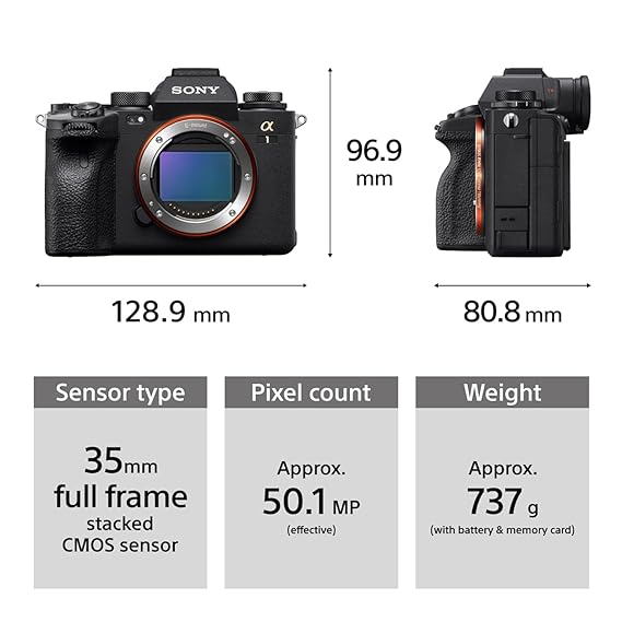 Sony Alpha ILCE-1 Mirrorless Full-Frame Camera Body 501 MP 5X Optical Zoom