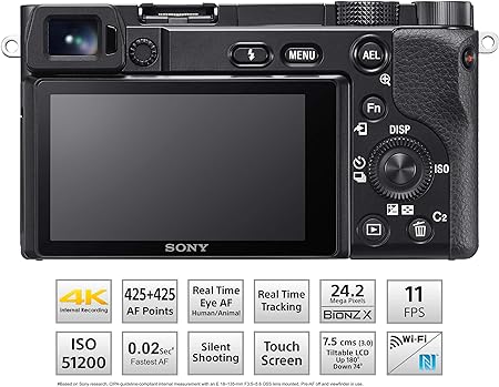 Sony Alpha ILCE-6100Y 242 MP Mirrorless Digital SLR Camera with 16-50 mm & 55-210 mm Zoom Lenses