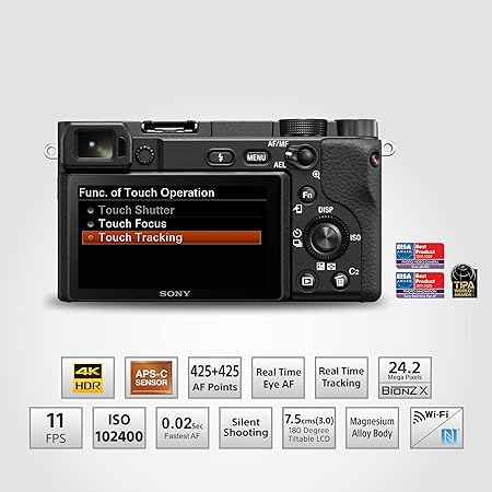 Sony Alpha ILCE-6400 242MP Mirrorless Digital SLR Camera Body APS-C Sensor
