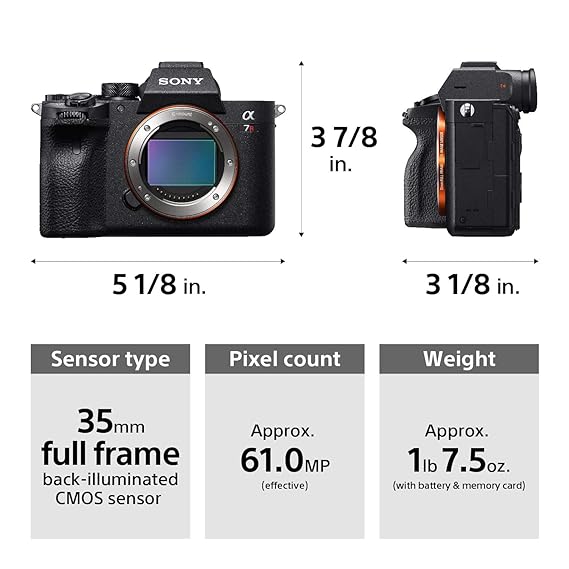 Sony Alpha ILCE-7RM4A Full-Frame 610MP Mirrorless Digital SLR Camera Body 4K Full Frame Tiltable LCD