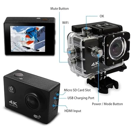 BLACKPOOL 16MP 4K HD Digital Action Camera