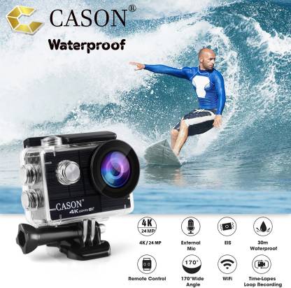 CASON CN10 4K 60fps HD 24MP Action Camera for Vlogging