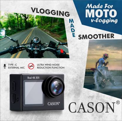 CASON CS6 Real 4K 60 Fps Action Camera with EIS+Gyro Anti Shake for Bike Camera