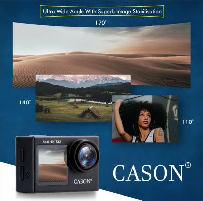CASON CS6 Real 4K 60 Fps Action Camera with EIS+Gyro Anti Shake for Bike Camera