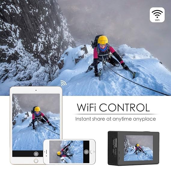 Drumstone 4K Action Camera Ultra HD 170D Wide Angel Go Waterproof Pro Sports