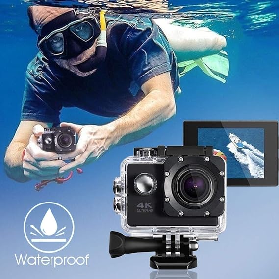 Drumstone 4K Action Camera Ultra HD 170D Wide Angel Go Waterproof Pro Sports