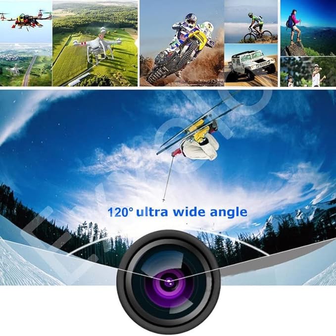 Exxelo 4K Action Camera Ultra HD 170D Wide Angel Go Waterproof Pro Sports Video