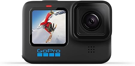 GoPro HERO10 Black Waterproof Action Camera with USB Type C to 35mm Mic Auxiliary Adapter