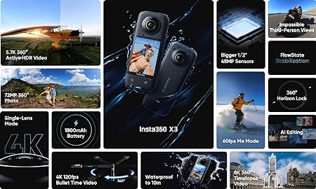 Insta360 X3 Action Camera Creator Kit