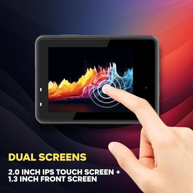 Procus Rush Dual Screen 24MP Real 4K 60 FPS Action Camera Waterproof with Gyro
