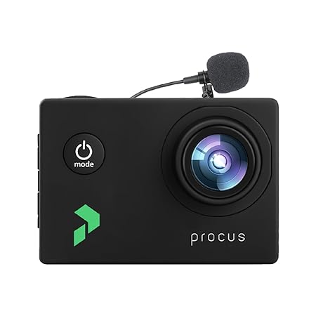 Procus Viper 20MP 4K Budget Sports Action Camera 2.5mm External MIC with Wind