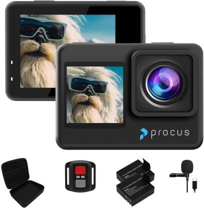Procus YETI 5K 30fps 48MP Action Camera Dual Touch Screen First in Class IMX 576
