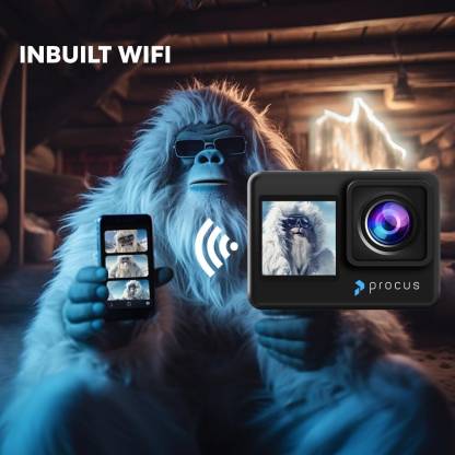 Procus YETI 5K 30fps 48MP Action Camera Dual Touch Screen First in Class IMX 576