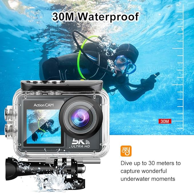 QIWA UltraHD 5K Action Camera