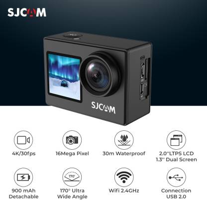SJCAM SJ4000 Dual Screen 4K 30FPS/16MP WiFi Action Camera