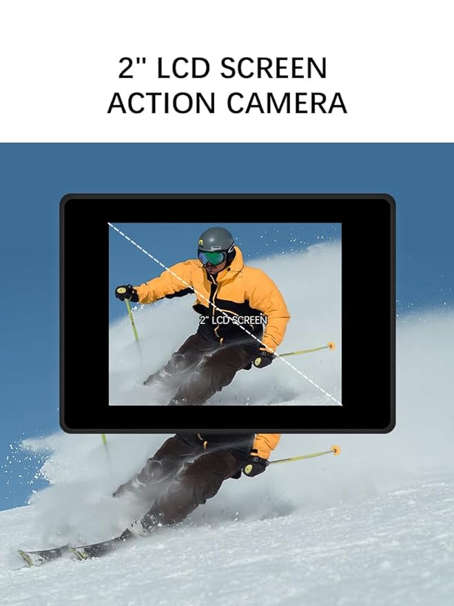 V88R 4K Action Camera with Support Mounting Accessories Kit