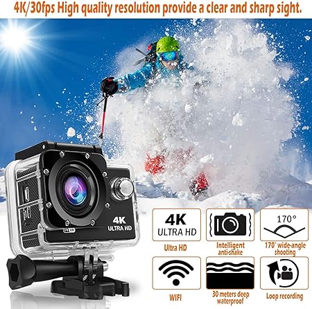 V88R Ultra HD 4K Action Camera with Vlogging Kit