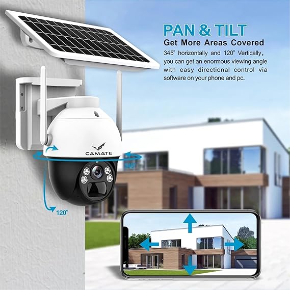Camate Stellar Solar 4G SIM 4Mp Pan & Tilt Zoom CCTV Camera