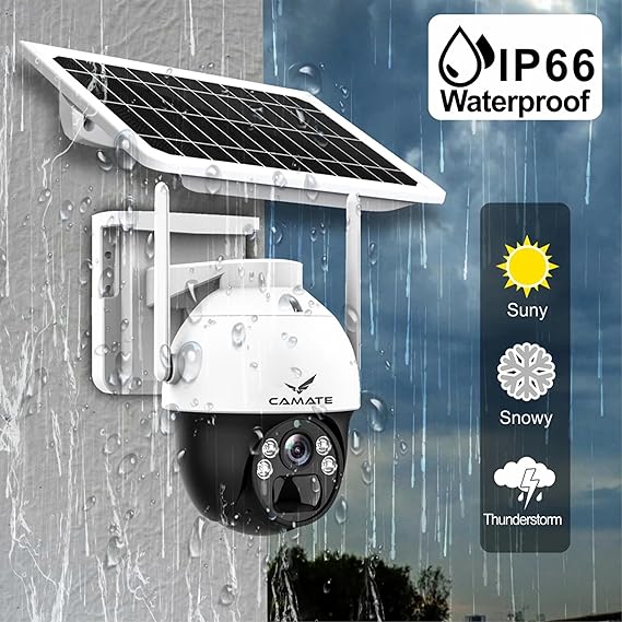 Camate Stellar Solar 4G SIM 4Mp Pan & Tilt Zoom CCTV Camera