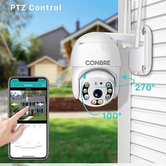 Conbre UltraXR 3MP Outdoor WiFi Wireless Smart IP CCTV Security Camera