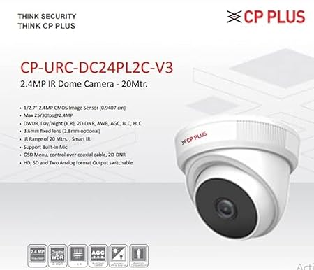 CP PLUS 2.4MP IR Dome Security Camera