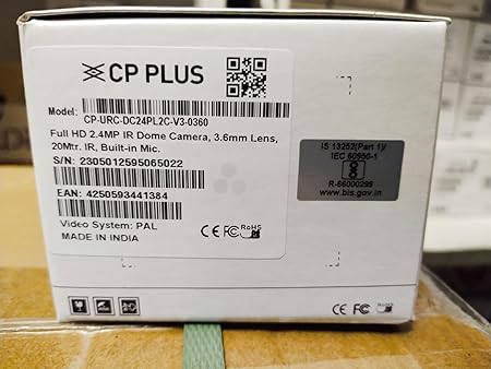 CP PLUS 2.4MP IR Dome Security Camera