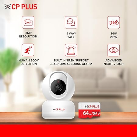 CP PLUS  CP-E26AM 2MP Full HD Smart Wi-Fi CCTV Home Security Camera