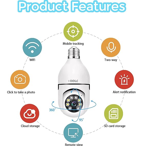 DDLC HD Bulb Light Wireless IP CCTV Camera