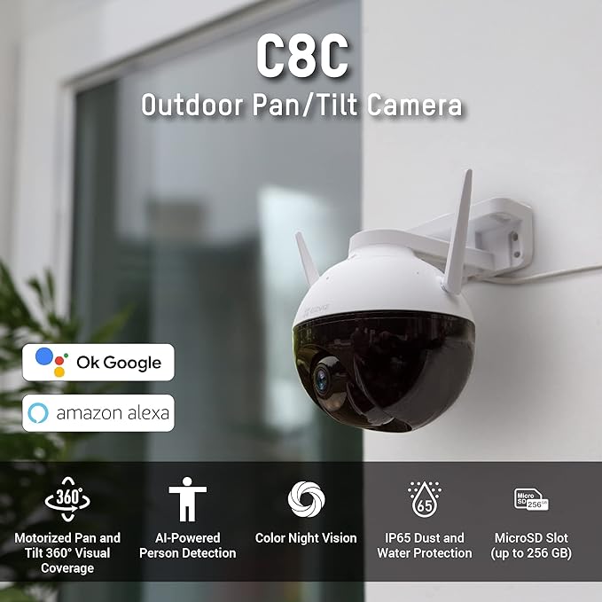EZVIZ by Hikvision C8C 2MP Tilt Smart WiFi CCTV Camera