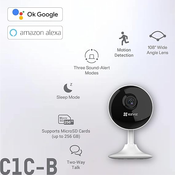 EZVIZ by Hikvisio C1C-B WiFi Indoor Home Smart Security Camera Full