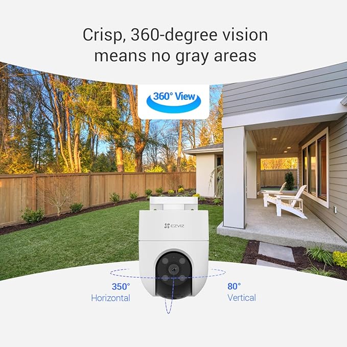 EZVIZ H8Z Outdoor Security Camera 3MP 2K Pan/Tilt WiFi Camera