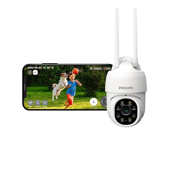 PHILIPS Outdoor Weather Proof IP65 CCTV WiFi Security Camera