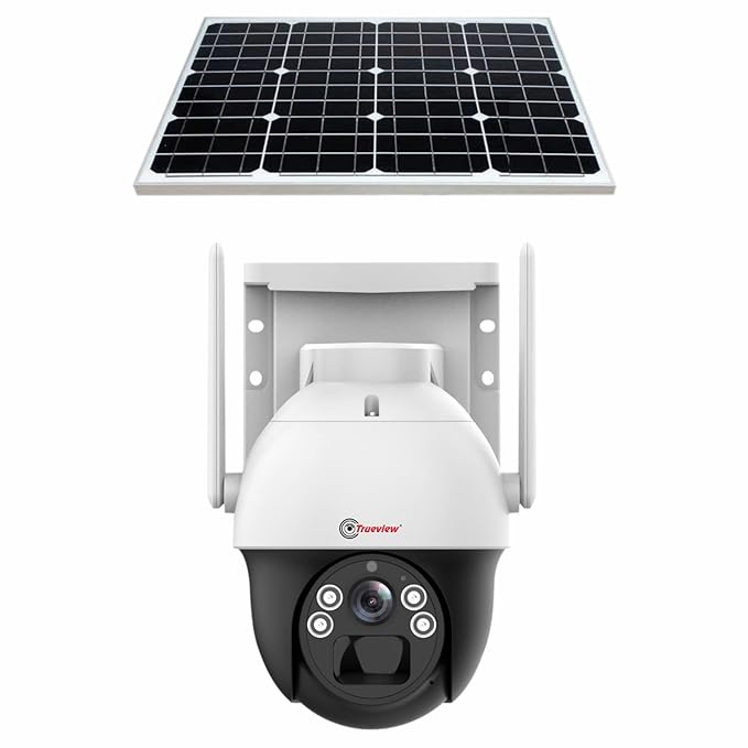 Trueview 4G Sim 4Mp Solar Powered CCTV Security Camera