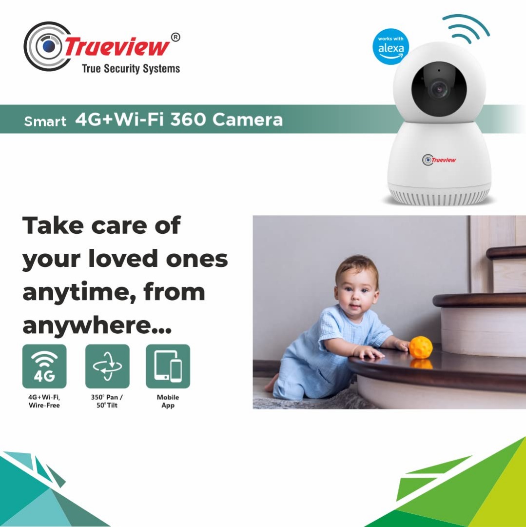 Trueview 4G Sim Based + Wi Fi Based Smart CCTV Camera