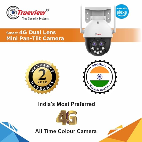 Trueview 4MP Smart CCTV Dual Lens Combined Zoom Security Camera