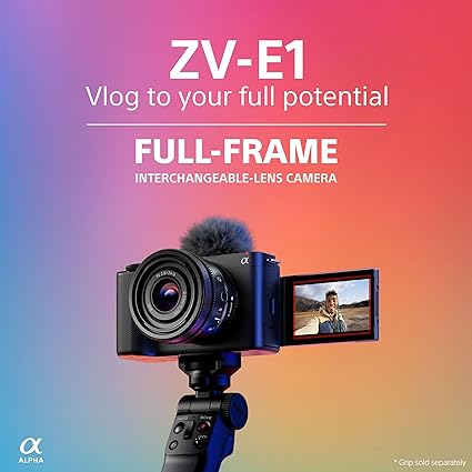 Sony Alpha ZV-E1L Full-Frame Interchangeable-Lens Mirrorless vlog Camera with 28-60mm Zoom Lens