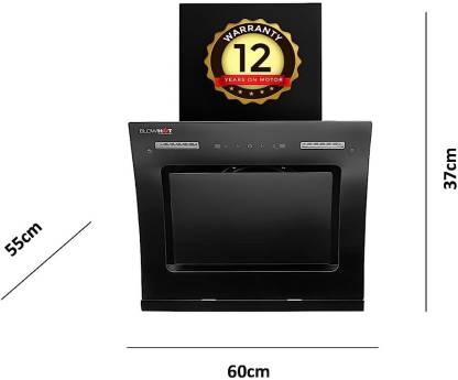 BLOWHOT Lara Smart Chimney Filterless Autoclean Touch Control (60 cm Wide, 1300 m3/h)