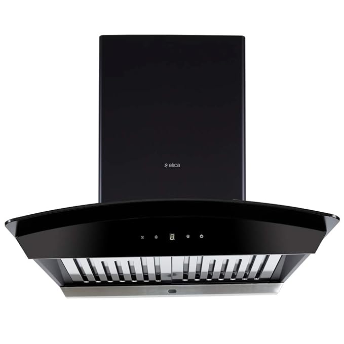 Elica WDAT HAC 60 NERO Auto Clean Chimney (60 cm Wide, 1200 m3/hr)