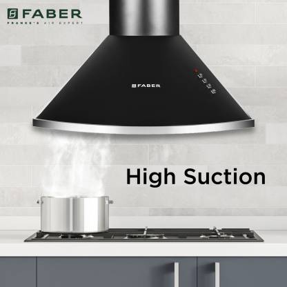 Faber HOOD CLASS PRO PB BK LTW-60 Pyramid Kitchen Chimney (60 cm Wide, 1000 m3/hr)