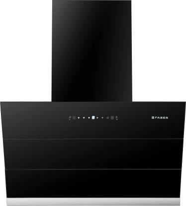 Faber HOOD BLISS FL SC AC BK-60 Slant Filterless Auto Clean Chimney Itailan Design (60 cm Wide, 1350 m3/hr)