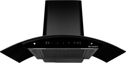 Faber HOOD ORIENT XPRESS HC SC BK-90 Auto-Clean curved glass Kitchen Chimney