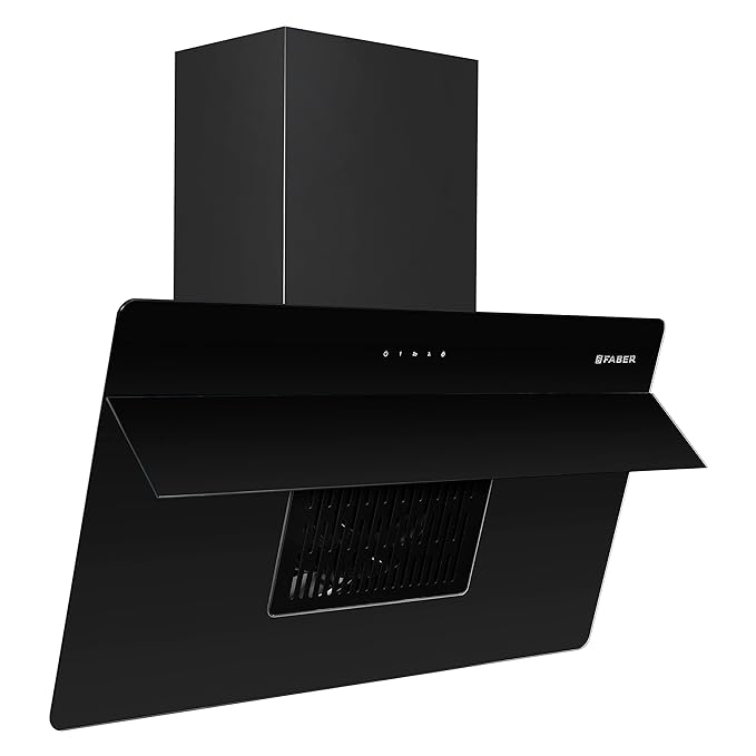 Faber HOOD MARTINEZ HC TC BK-90 Auto-Clean Slant Chimney (90 cm Wide, 1200 m3/hr)