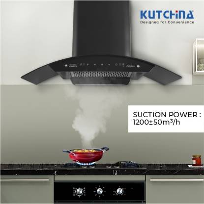 Kutchina Romania Filterless Auto Clean Wall Mounted Kitchen Chimney (90 cm Wide, 1250 m3/hr)