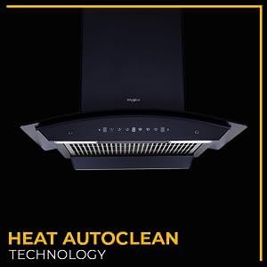 Whirlpool CGFL 604 HAC BK HOOD Filterless Autoclean Kitchen Chimney (60 cm Wide, 1200 m3/hr)