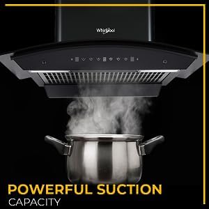 Whirlpool CGFL 604 HAC BK HOOD Filterless Autoclean Kitchen Chimney (60 cm Wide, 1200 m3/hr)