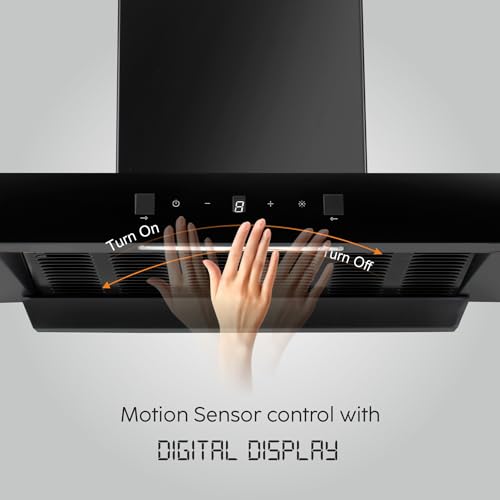 Glen 6052 Digital Display Filterless,60 cm Auto Clean Wall Mounted Chimney 1200 CMH